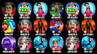 Scary Teacher 3D, Find The Alien 2, Scary Little Prankster, Ban Monster Life Challenge 3, Bowmasters