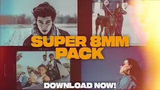 🔥NEW PACK SUPER 8mm FILM FREE - 8 OVERLAYS, COLOR, TEXTURE, TRANSITION | FILMORA X