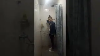 Wetlook Rusian Girl in Shower Fully Clothed Jeans