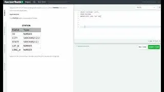 Hackerrank SQL Solution #11 Basic SQL - Weather Observation Station 7