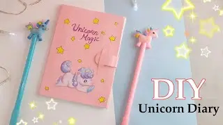 how to make unicorn diary with paper without cardboard | diy unicorn diary without gluegun  