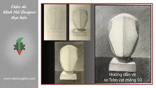 Hướng dẫn vẽ Hộp Sọ tròn vạt mảng 03  - vẽ không khó