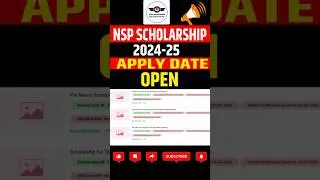 NSP Scholarship 2024-25 Apply Date Start #short #nsp2025 #nspscholarship #nspportal