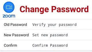 How To Change Password In Zoom App | Zoom App Me Password Kaise Change Kare