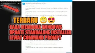 CARA MEMBUKA WINDOWS UPDATE STANDALONE INSTALLER LEWAT COMMAND PROMPT (CMD) DI LAPTOP ATAU KOMPUTER