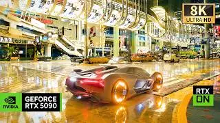 [8K] Cyberpunk 2077 RTX 5090 - STUNNING Ultra Path tracing - INSANE Realistic Graphics | +300 Mods