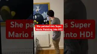 My Wife painted this Mario 64 Painting in Real Life!