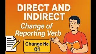 Change of Reporting Verb | Change no 1 | Direct and Indirect