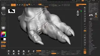 Star Wars: Yoda Sculpting hand and leg secondary shapes | Zbrush Stream#6