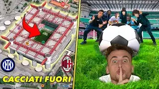 🤫 HIDE AND SEEK CHALLENGE at the SAN SIRO STADIUM 🏟️ *they CHASED US OUT*