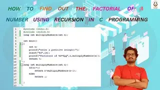 How to find out the factorial of a number using recursion in C programming