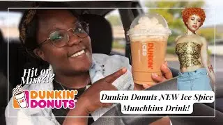 Trying Dunkin Donuts NEW Ice Spice Munchkins Drink! FALL DRINKS 🍁 | SIPPING WITH JACK