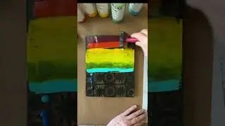 Gelli Printing with a Repurposed Butter Dish #gelliplateprinting #gelprinting #gelliprints