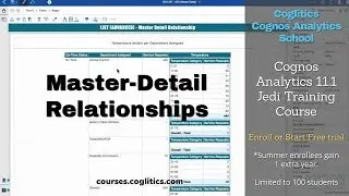 Cognos Analytics 11.1 Online Training Course - Master Detail Relationships