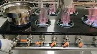 Lyroe OEM ODM 4 / 5 / 7 / 10 Head LPG Gas Burner Stove Cooktop | Commercial 7 Burner Cooktops