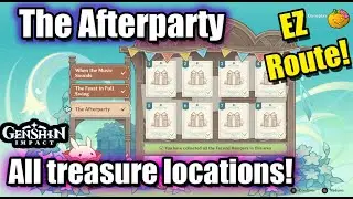 The Afterparty All 8 Treasure Locations EZ Route - Of Ballad and Brews Event - Genshin Impact 3.1