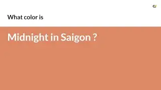 Midnight in Saigon color 