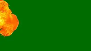 Fire flame througher chroma key green screen video
