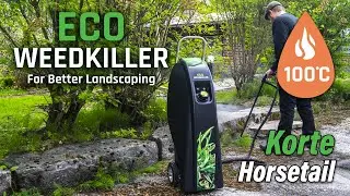 Kortteiden torjunta 100ºC vedellä | Horsetail control with 100ºC water | Eco Weedkiller Garden