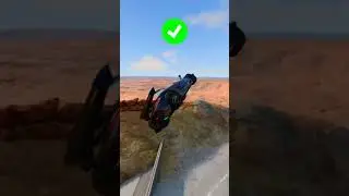 Which car passes on the narrow bridge