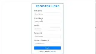 Login System In PHP PART 1 REGISTRATION FORM | PHP TUTORIALS