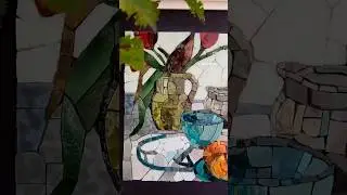Мозаика из смальты преподавателя Татьяны Юдиной. Школа мозаики Сад Гранат.