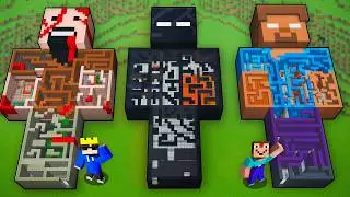 Alpha vs Tikawar: Scary Entity's Maze Statue Battle In Minecraft...