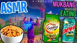 ASMR Gaming 🤩 Fortnite Spectating Pizza Goldfish Mountain Dew Mukbang Eating  🎮🎧 Relaxing Whispers 💤