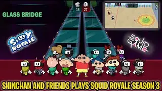 Shinchan and friends plays marbles and glass bridge game in squid royale😂 | devil amongst us | hindi