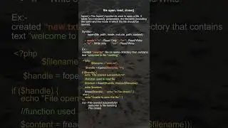 File open, read, close functions in 