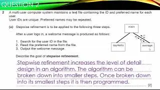 Computer Science 9618 Full Paper 2 Walkthrough