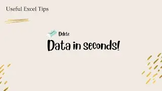 How to Delete Data using Excel in seconds!  