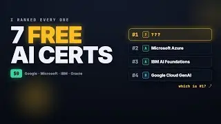 7 Free AI Certifications Ranked Worst to Best (Google, Microsoft & IBM Certify You for $0)