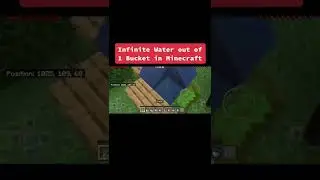 1 Bucket to Infinite Water Hack in Minecraft #shorts