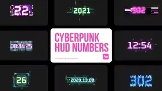 Cyberpunk HUD Numbers for After Effects Template Download