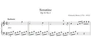 Clementi Sonatine (클레멘티 소나티네) Op. 36 No.1 2악장ㅣSheet Musicㅣ악보