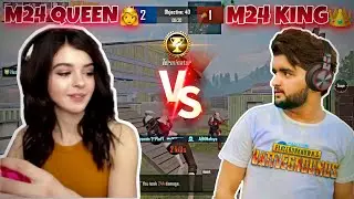 She is QUEEN🫅Of M24😱😱 | Pro Girl vs Me😈 | Best Girl TDM Sniper Ever | Pubg Mobile |Husnain Plays