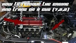 EVO 9 SE BUILD EPISODE: 8 How to remove the engine/trans through the bottom of a (Evo 7,8,9)