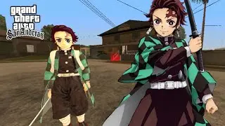 TANJIRO KAMADO MOD SKIN GTA SAN ANDREAS - GTA SAN ANDREAS ANDROID - GTA SA LITE| MOD GTA SAN ANDREAS