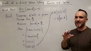 Proof of a Limit Value Using Epsilon and Delta