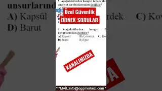 Özel Güvenlik Örnek Sınav Soruları