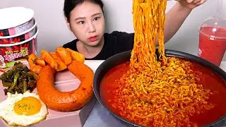불닭볶음탕면 킬바사소세지 먹방 MUKBANG