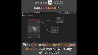 How to mute the File Output Node in Blender