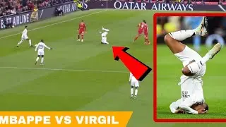Kylian Mbappé vs Virgil van Dijk, Conor Bradley tackle Mbappe, Liverpool vs Real Madrid, UCL 2024