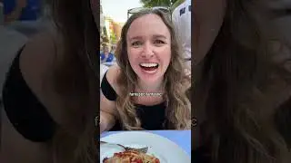 Trying vegan lasagna in Italy