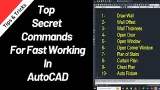 Top Secret Commands For Fast Working In AutoCAD | Best  AutoCAD Time Saving Commands | KDS