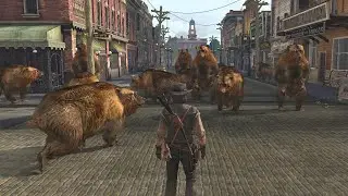 What Happens If You Spawn Hundreds of Grizzly Bears in Blackwater? - Red Dead Redemption