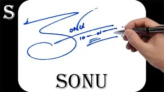 Sonu name signature design - S signature style - How to signature your name