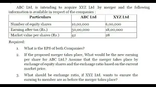 JCE_MBA_M, A & CR - Exchange Ratio - Lec 1
