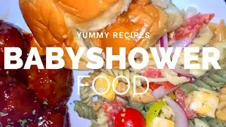 Baby Shower Food: BBQ MEATBALLS, PASTA SALAD + Sweet Hawaiian Rolls